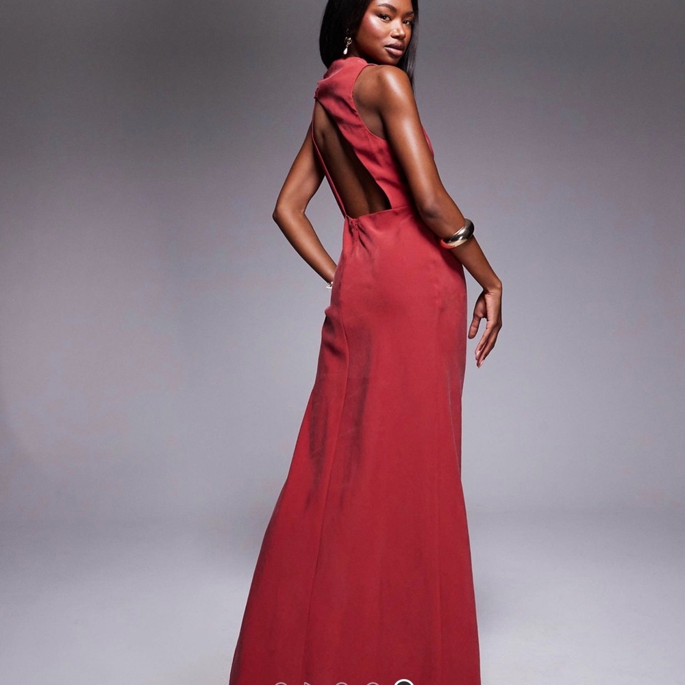 ASOS Backless Red Maxi Dress